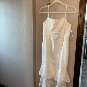 Ever New Melbourne White Tiered Lace Midi Dress